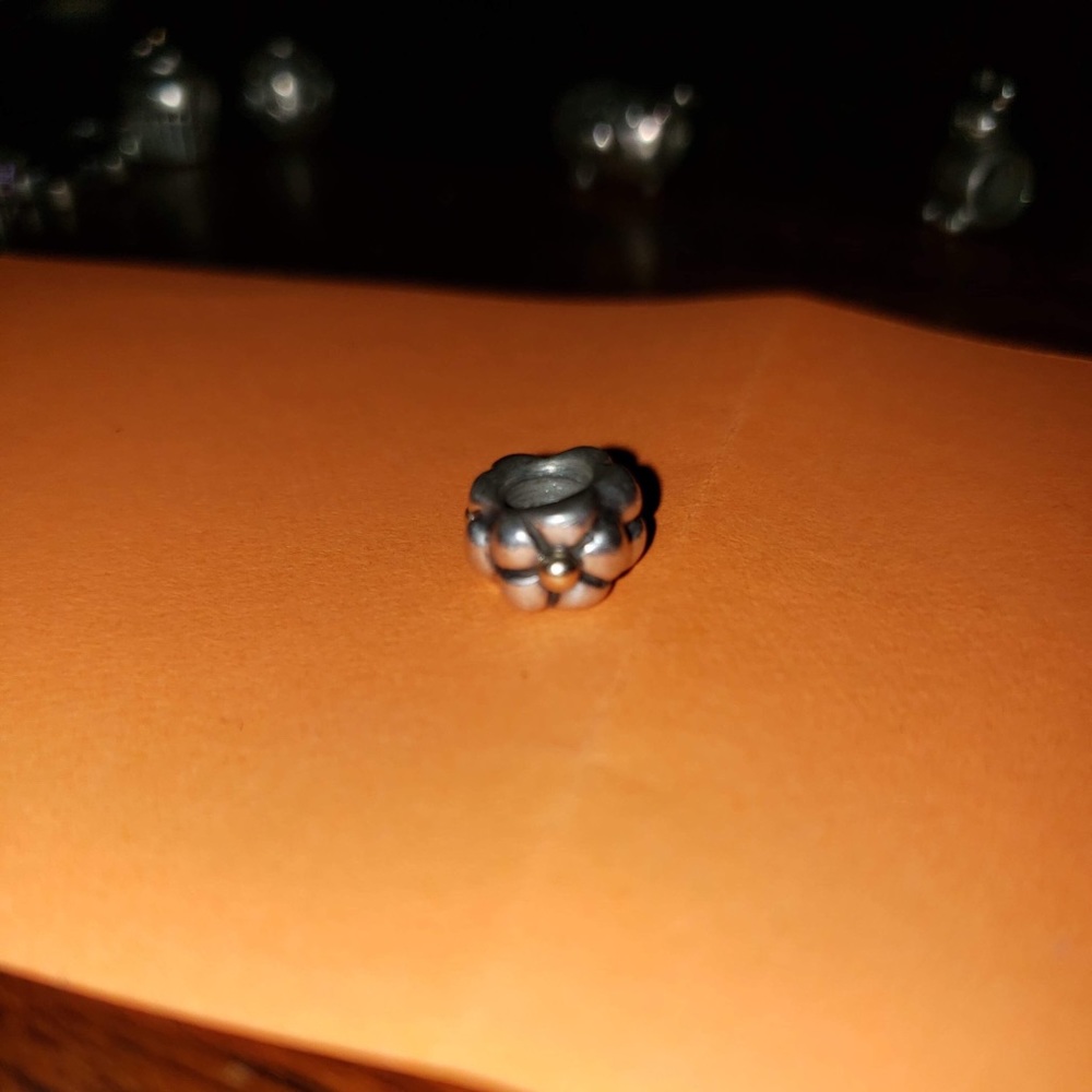 Authentic Pandora 14 k gold tipped flower charm